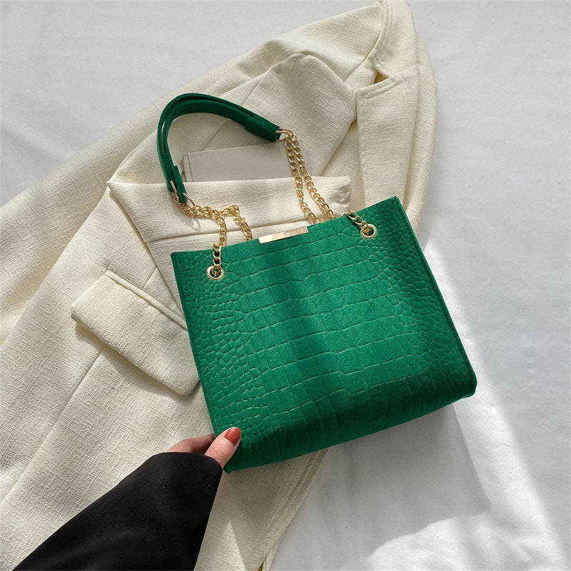 Wholesale Felt Leisure Chain Single Shoulder Crossbody Tote Bag